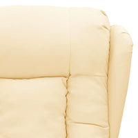 Poltrona Massaggiante Elettrica Crema Similpelle 3098811
