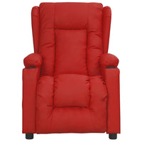 Poltrona Massaggio Elettrica Rosso Vino Similpelle