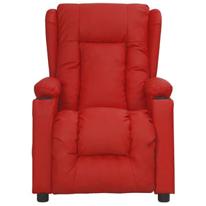 Poltrona Massaggio Elettrica Rosso Vino Similpelle