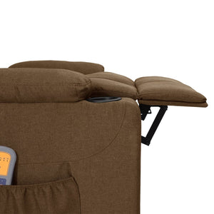 Poltrona Massaggiante Elettrica Marrone in Tessuto 3098831