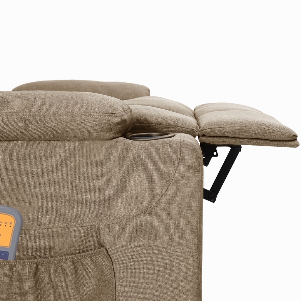 Poltrona Massaggiante Elettrica Tortora in Tessuto