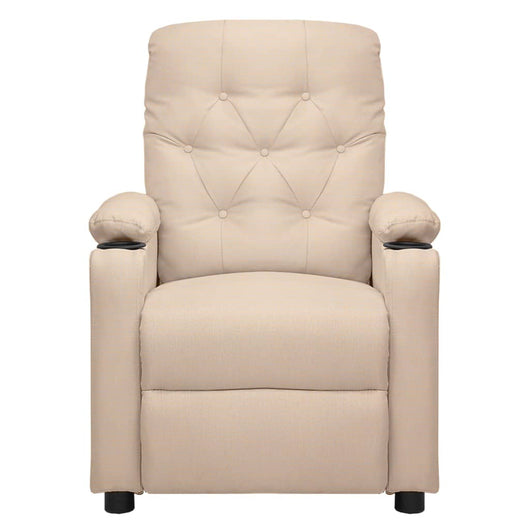 Poltrona Elettrica Reclinabile Crema in Tessuto 3098848