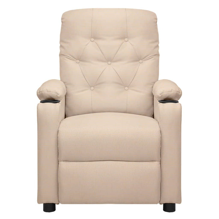 Poltrona Elettrica Reclinabile Crema in Tessuto 3098848