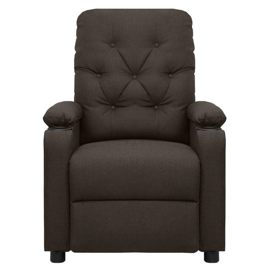 Poltrona Massaggiante Elettrica Marrone scuro in Tessuto 3098856