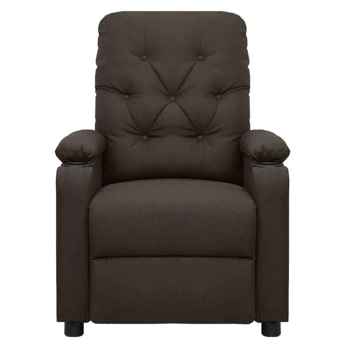 Poltrona Massaggiante Elettrica Marrone scuro in Tessuto 3098856