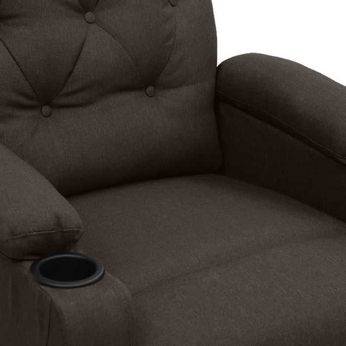 Poltrona Massaggiante Elettrica Marrone scuro in Tessuto