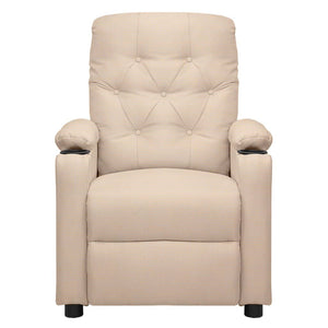 Poltrona Reclinabile Massaggiante Elettrica Crema in Tessuto cod mxl 50514