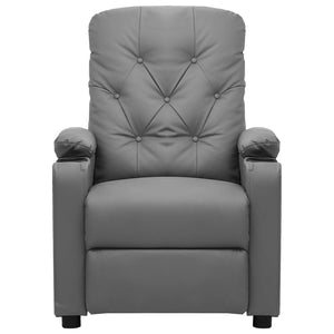 Poltrona Reclinabile Elettrica Grigia in Similpelle cod mxl 10260