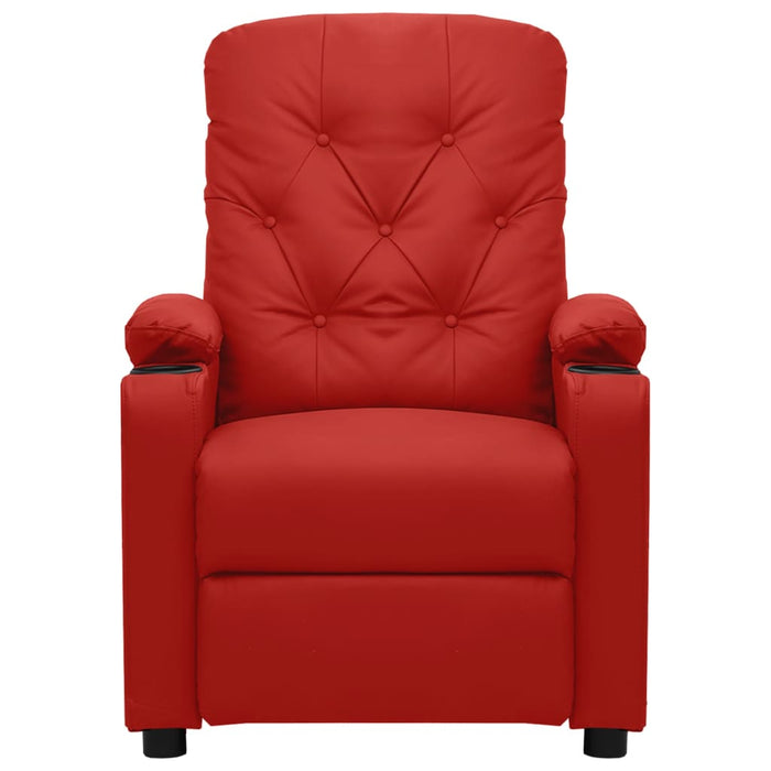 Poltrona Reclinabile Elettrica Rosso Vino in Similpelle 3098869