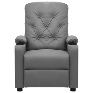 Poltrona Massaggiante Elettrica Grigio Similpelle 3098874