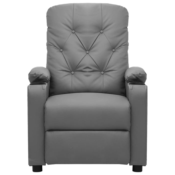 Poltrona Massaggiante Elettrica Grigio Similpelle 3098874