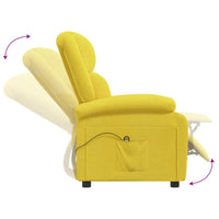 Poltrona Reclinabile Elettrica Gialla in Tessuto cod mxl 59168