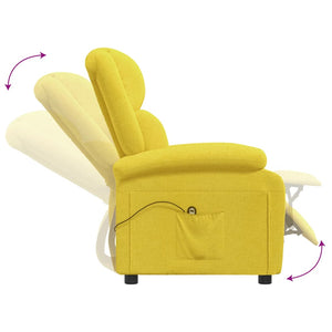 Poltrona Reclinabile Elettrica Gialla in Tessuto cod mxl 59168
