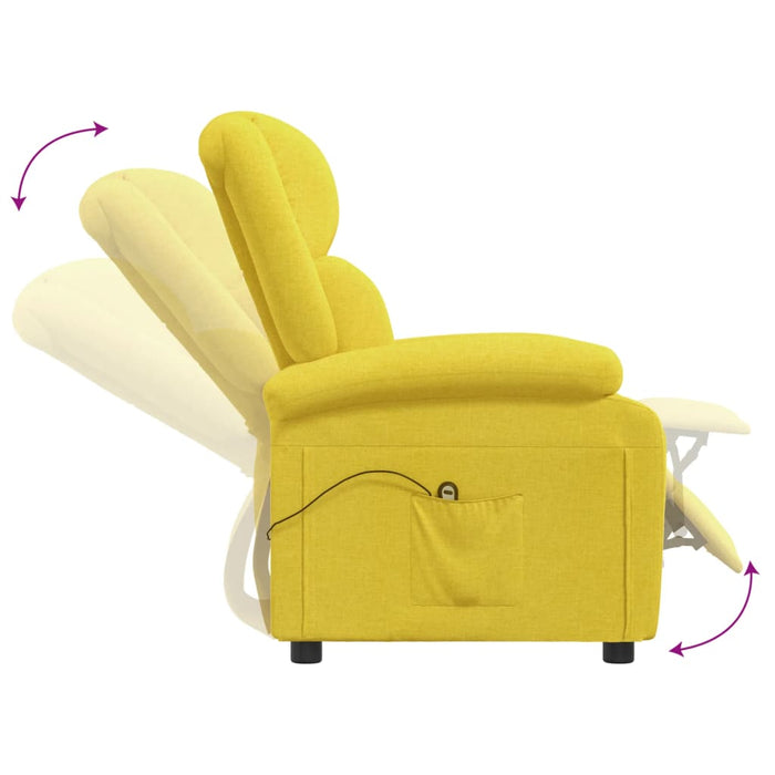 Poltrona Reclinabile Elettrica Gialla in Tessuto cod mxl 59168