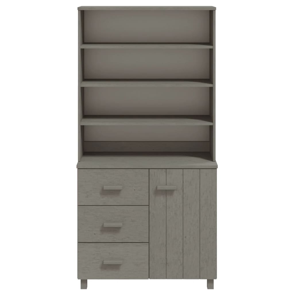 Credenza HAMAR in Legno Massello di Pino Grigio Chiaro 3100925