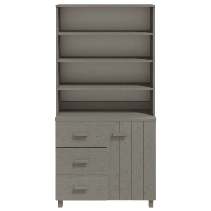 Credenza HAMAR in Legno Massello di Pino Grigio Chiaro 3100925