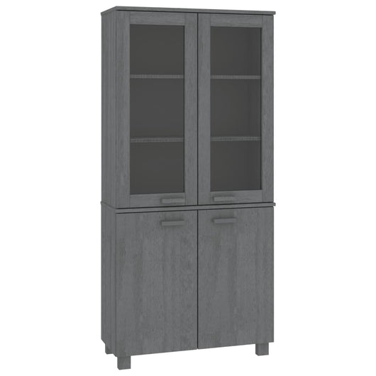 Credenza HAMAR in Legno Massello di Pino Grigio Scuro 3100928