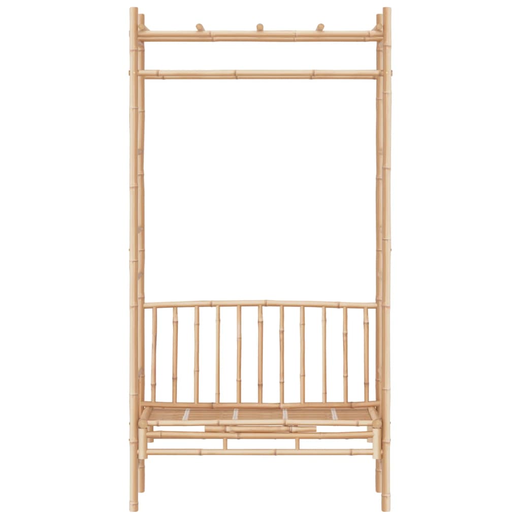 Panca da Giardino con Pergola 116 cm in Bambù 341742