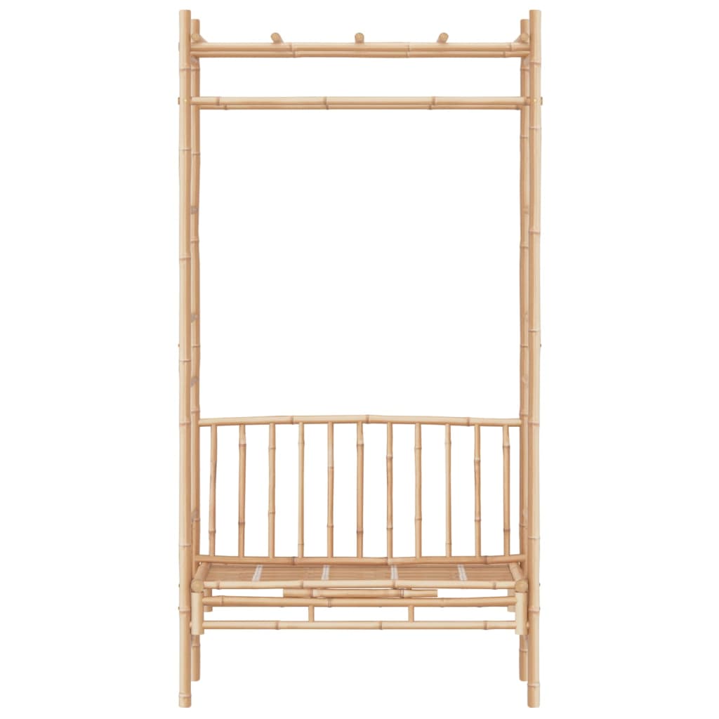 Panca da giardino mobili da giardino per esterni terrazza con pergolato 116 cm bambù 02_0011638