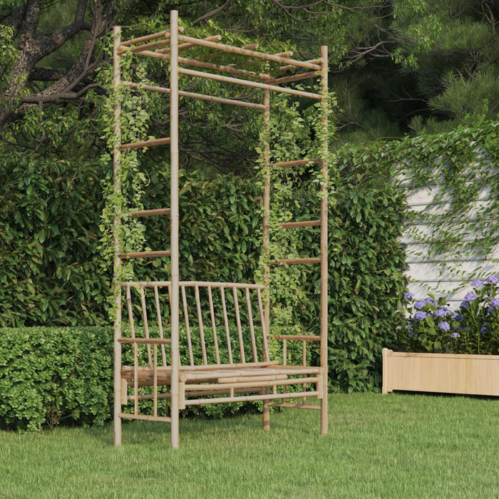 Panca da Giardino con Pergola 116 cm in BambÃ¹