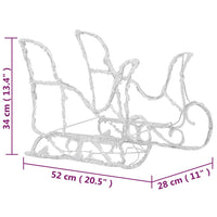 Decorazione Natalizia Renne e Slitta 320 LED Acrilico 3100423
