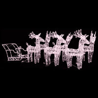 Decorazione Natalizia Renne e Slitta 320 LED Acrilico 3100423