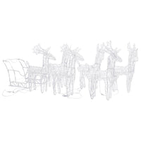 Decorazione Natalizia Renne e Slitta 320 LED Acrilico 3100424