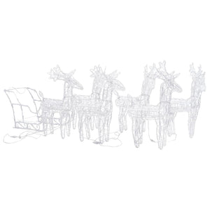 Decorazione Natalizia Renne e Slitta 320 LED Acrilico 3100425