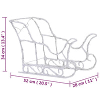 Decorazione Natalizia Renne e Slitta 320 LED Acrilico 3100426