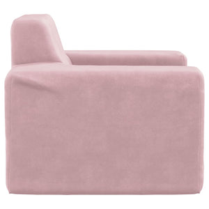 Divano per Bambini Rosa in Morbido Peluche 341814