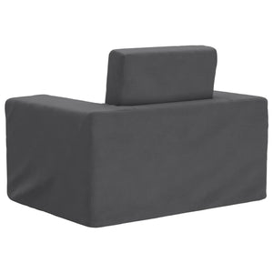 Divano Letto per Bambini Antracite in Morbido Peluche 341823