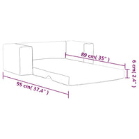 Divano per Bambini a 2 Posti Antracite in Morbido Peluche
