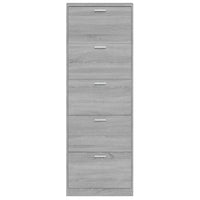 Scarpiera Grigio Sonoma 59x17x169 cm in Legno Multistrato 342516