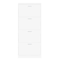 Scarpiera Bianca 59x17x150 cm in Legno Multistrato