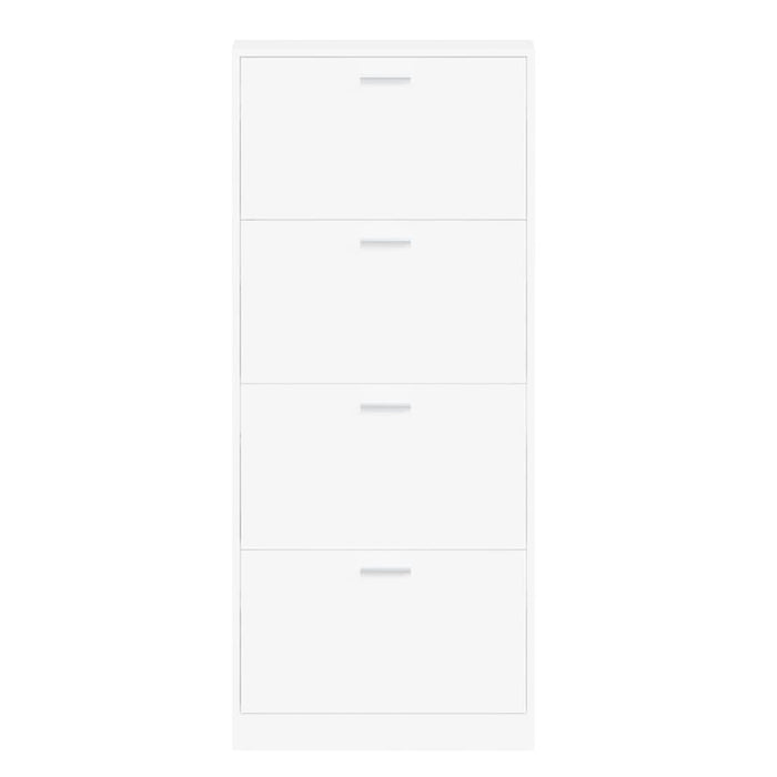 Scarpiera Bianca 59x17x150 cm in Legno Multistrato 342518