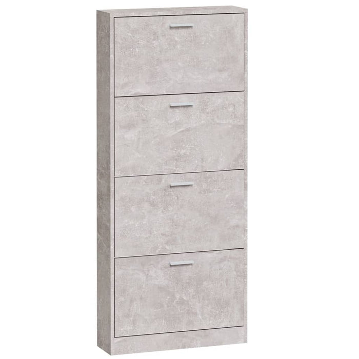 Scarpiera Grigio Cemento 59x17x150 cm in Legno Multistrato 342521