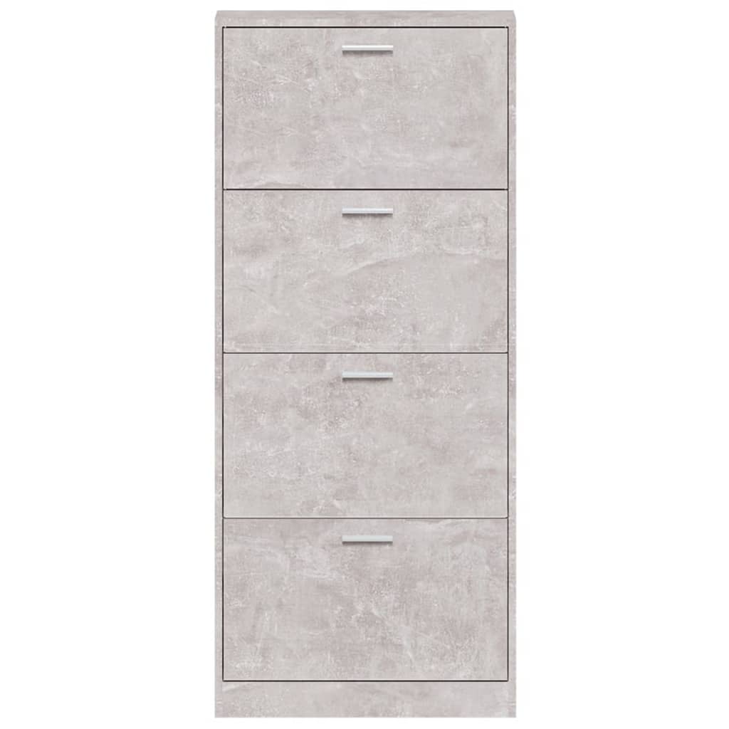 Scarpiera Grigio Cemento 59x17x150 cm in Legno Multistrato 342521
