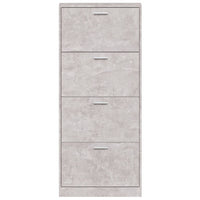 Scarpiera Grigio Cemento 59x17x150 cm in Legno Multistrato 342521