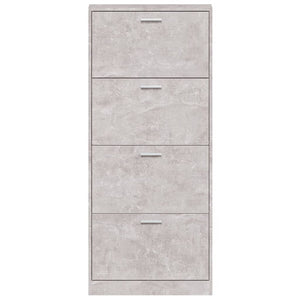 Scarpiera Grigio Cemento 59x17x150 cm in Legno Multistrato 342521