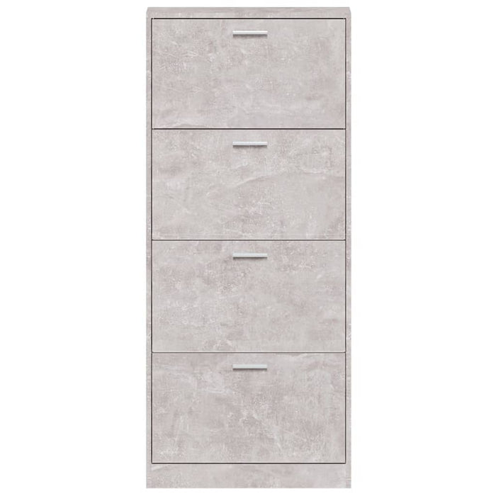 vidaXL Scarpiera Grigio Cemento 59x17x150 cm in Legno Multistrato