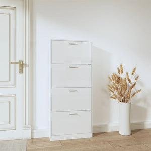 Scarpiera Bianco Lucido 59x17x150 cm in Legno Multistratocod mxl 102206