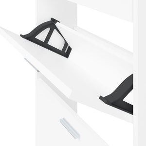 Scarpiera scarpiera mobile portaoggetti ingresso corridoio soggiorno 59 x 17 x 108 cm legno composito bianco 02_0021471