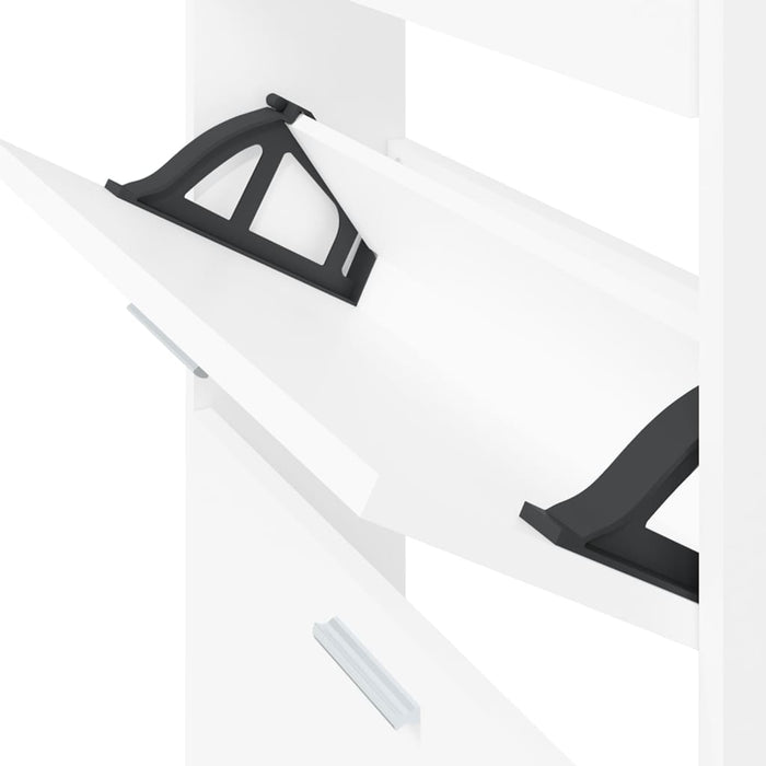 Scarpiera scarpiera mobile portaoggetti ingresso corridoio soggiorno 59 x 17 x 108 cm legno composito bianco 02_0021471