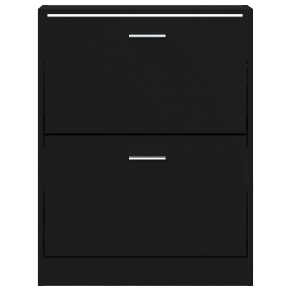 Scarpiera Nero 59x17x81 cm in Legno Multistrato 342536