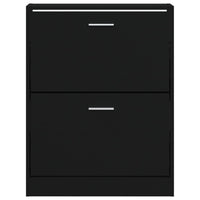 Scarpiera Nero 59x17x81 cm in Legno Multistrato 342536