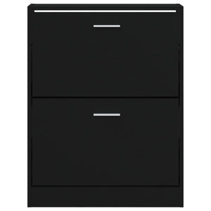 Scarpiera Nero 59x17x81 cm in Legno Multistrato 342536