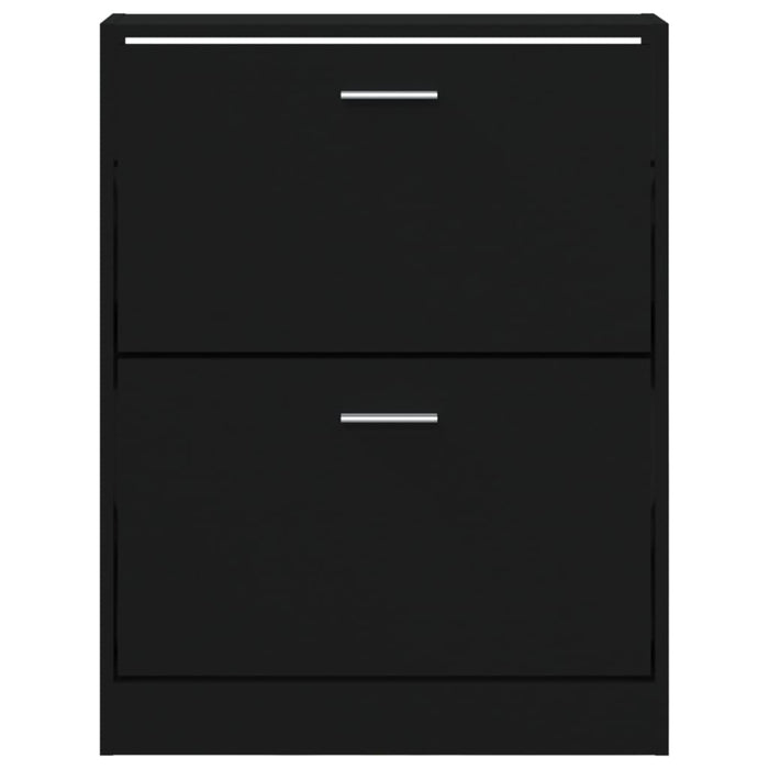 Scarpiera Nero 59x17x81 cm in Legno Multistrato 342536