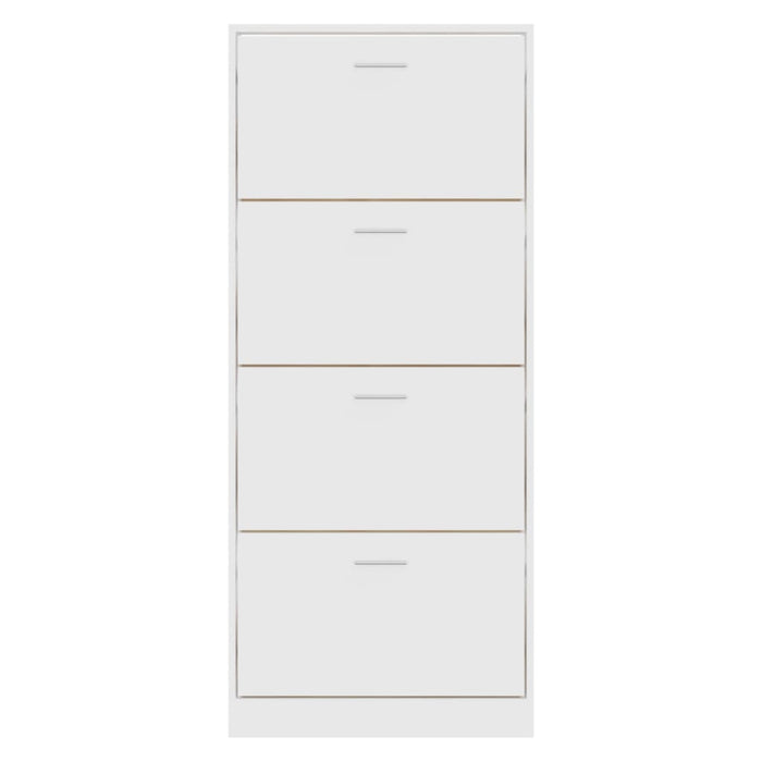 Scarpiera Bianca 63x24x147 cm in Legno Multistrato 342542