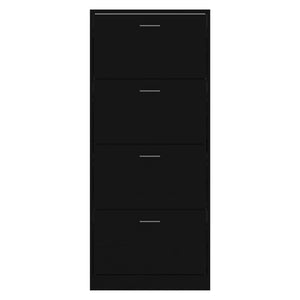 Scarpiera scarpiera mobile portaoggetti ingresso corridoio soggiorno 63 x 24 x 147 cm multistrato nero 02_0022009