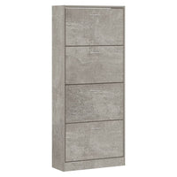 Scarpiera Grigio Cemento 63x24x147 cm in Legno Multistrato 342545
